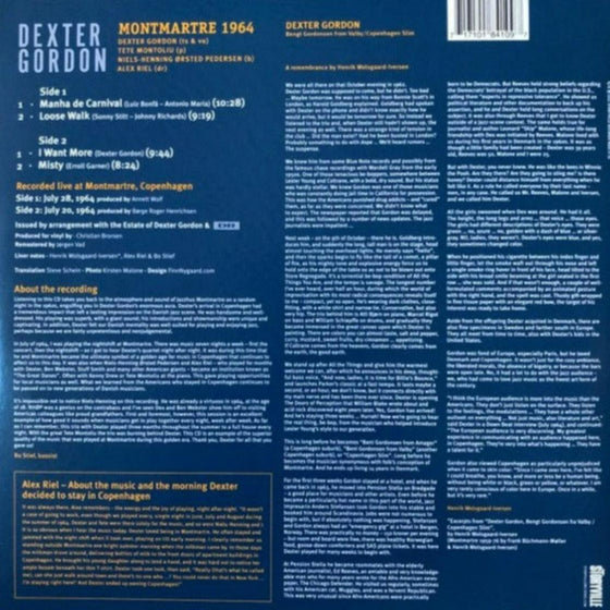Dexter Gordon - Montmartre 1964 - AudioSoundMusic