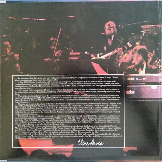 Dionne Warwick – Hot! Live And Otherwise (2LP, Half Speed Mastering, SuperVinyl) - AudioSoundMusic