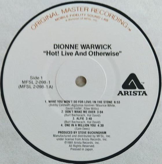 Dionne Warwick – Hot! Live And Otherwise (2LP, Half Speed Mastering, SuperVinyl) - AudioSoundMusic