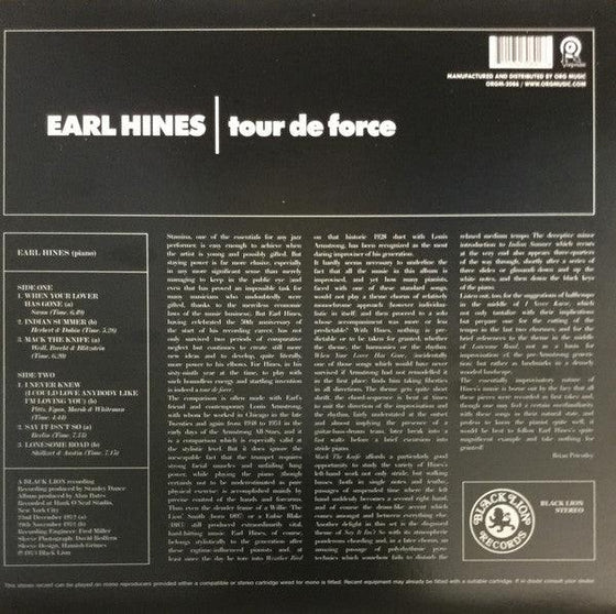 Earl Hines - Tour De Force - AudioSoundMusic