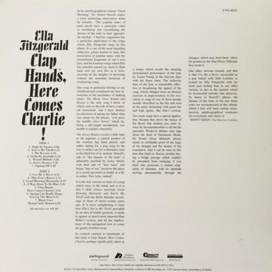 Ella Fitzgerald - Clap Hands, Here Comes Charlie! (2LP, 45RPM, 200g) - AudioSoundMusic