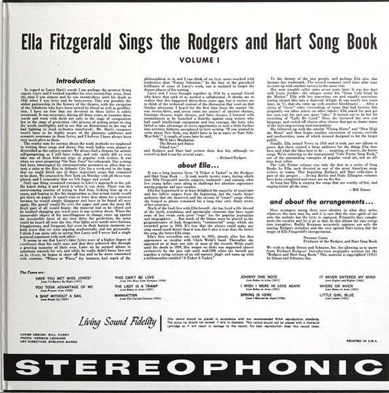 Ella Fitzgerald – Sings The Rodgers And Hart Song Book Volume 1 (2LP, 45RPM) - AudioSoundMusic