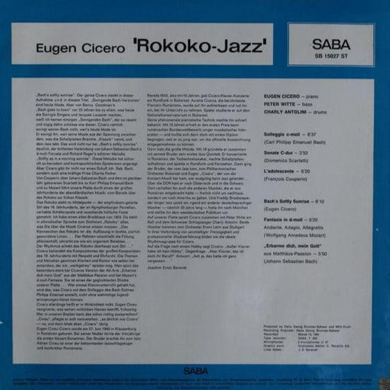 Eugen Cicero - Rokoko Jazz (Bach, Mozart, Couperin, Scarlatti, ...) - AudioSoundMusic