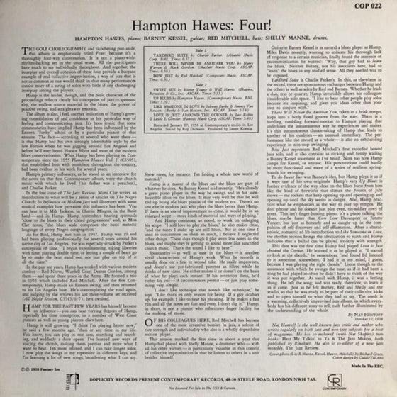 Four! - Hampton Hawes, Barney Kessel, Shelly Manne & Red Mitchell - AudioSoundMusic