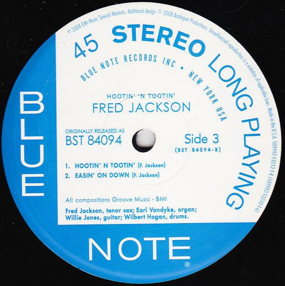 Fred Jackson – Hootin' 'N Tootin' (2LP, 45RPM) - AudioSoundMusic