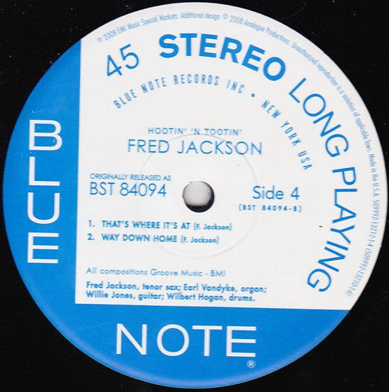 Fred Jackson – Hootin' 'N Tootin' (2LP, 45RPM) - AudioSoundMusic