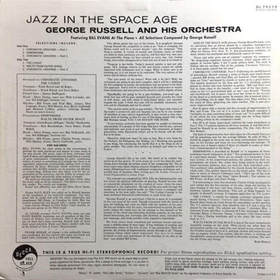 George Russell and His Orchestra featuring Bill Evans - Jazz in the Space Age - AudioSoundMusic