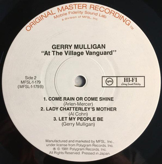 Gerry Mulligan And The Concert Jazz Band At The Village Vanguard (Half-speed Mastering) - AudioSoundMusic