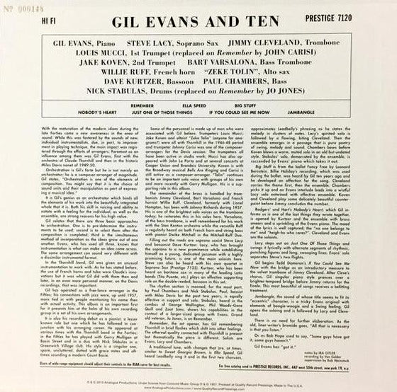 Gil Evans - Gil Evans and Ten (200g) - AudioSoundMusic