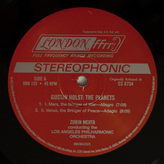 Gustav Holst - “The Planets” - Zubin Mehta (2LP, 45RPM) - AudioSoundMusic