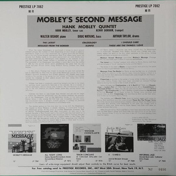 Hank Mobley - Mobley's 2nd Message (Mono) - AudioSoundMusic