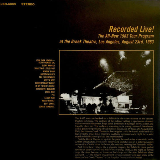 Harry Belafonte – Belafonte At The Greek Theatre (2LP) - AudioSoundMusic