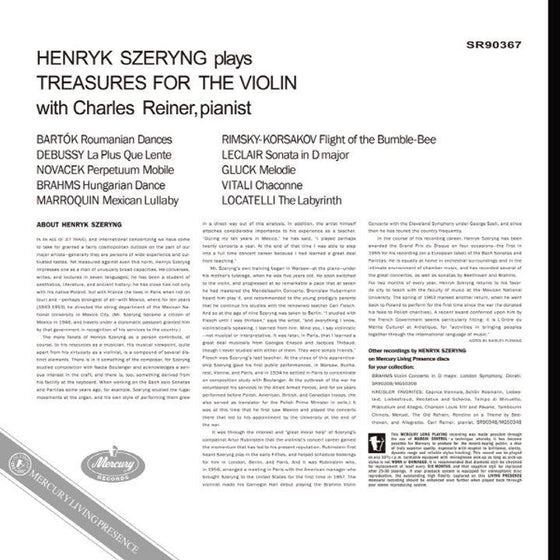 Henryk Szeryng - Treasures for the Violin - Bartók, Debussy, Brahms, … - AudioSoundMusic