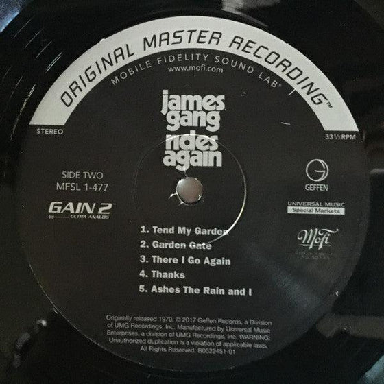 James Gang – James Gang Rides Again (Ultra Analog, Half-speed Mastering) - AudioSoundMusic