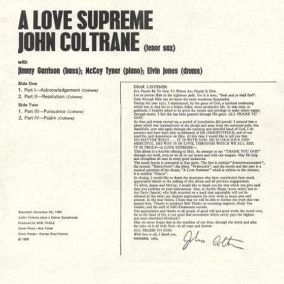 John Coltrane - A Love Supreme - AudioSoundMusic
