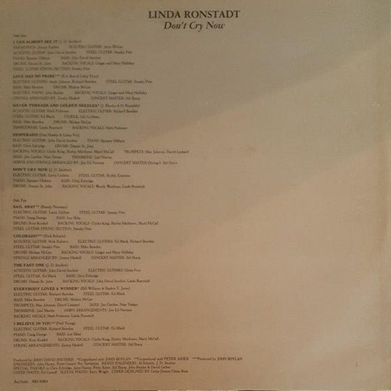 Linda Ronstadt – Don't Cry Now (Ultra Analog, Half-speed Mastering) - AudioSoundMusic
