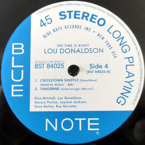 Lou Donaldson – The Time Is Right (2LP, 45RPM) - AudioSoundMusic