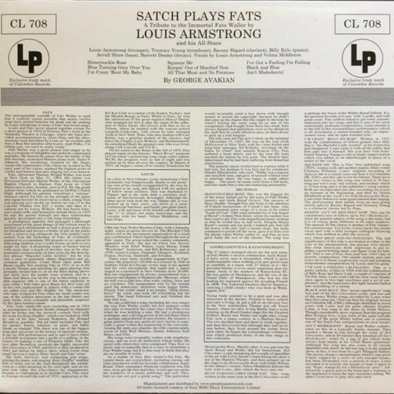 Louis Armstrong - Satch Plays Fats (Mono) - AudioSoundMusic