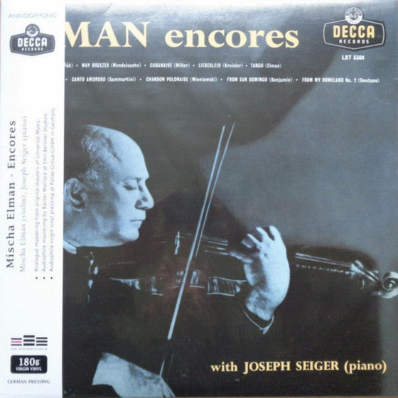 Mischa Elman – Encores (Dvorak, Mendelssohn, ...) - AudioSoundMusic