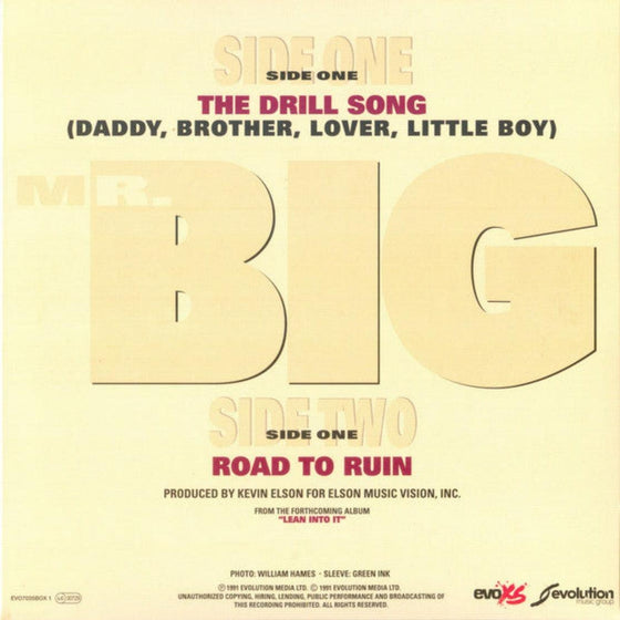 Mr. Big – Lean Into It - The singles (5 x 7'' individually colored vinyl, 45RPM, Box set) - AudioSoundMusic