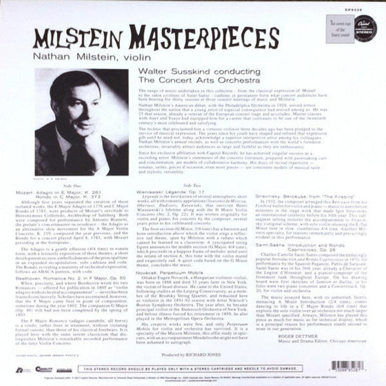 Nathan Milstein & Walter Susskind - Masterpieces For Violin And Orchestra - Mozart, Beethoven, Wieniawski, Novacek, Stravinsky, Saint-Saens (200g) - AudioSoundMusic