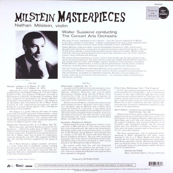 Nathan Milstein & Walter Susskind - Masterpieces For Violin And Orchestra - Mozart, Beethoven, Wieniawski, Novacek, Stravinsky, Saint-Saens - AudioSoundMusic