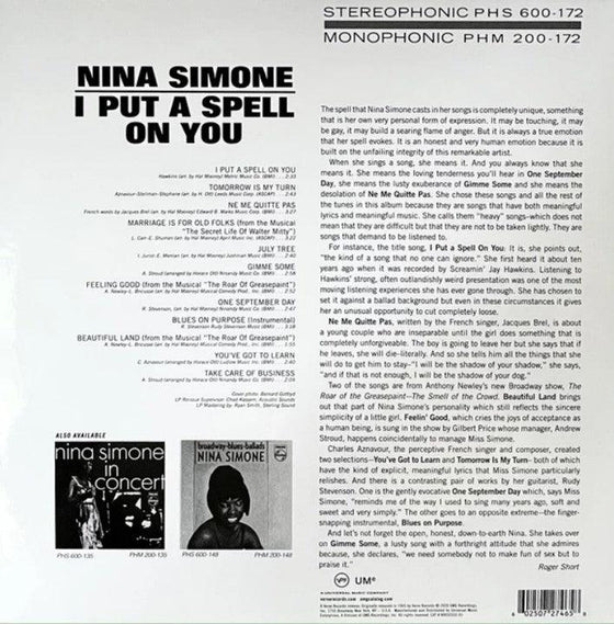 Nina Simone - I put a spell on you - AudioSoundMusic