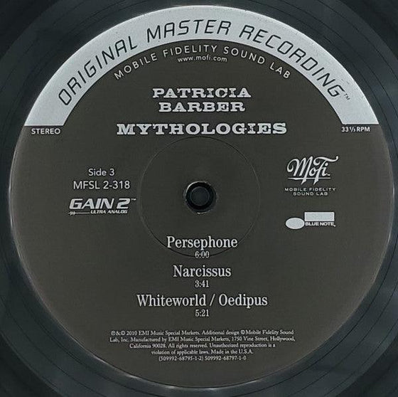 Patricia Barber – Mythologies (2LP, Ultra Analog, Half-speed Mastering) - AudioSoundMusic