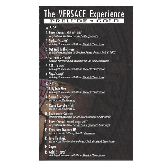 Prince – The Versace Experience Prelude 2 Gold (Cassette tape, Japanese edition) - AudioSoundMusic