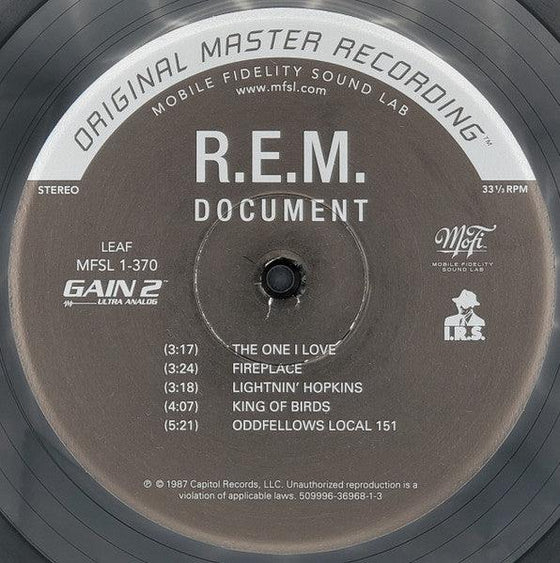 R.E.M. – Document (Ultra Analog, Half-speed Mastering) - AudioSoundMusic