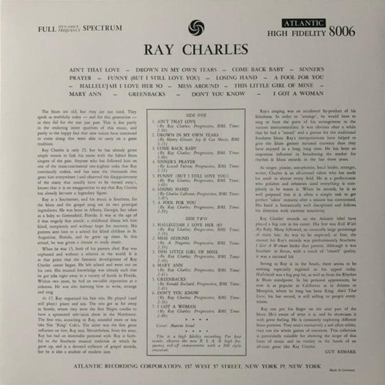 Ray Charles - Ray Charles (Mono, Clear vinyl) - AudioSoundMusic
