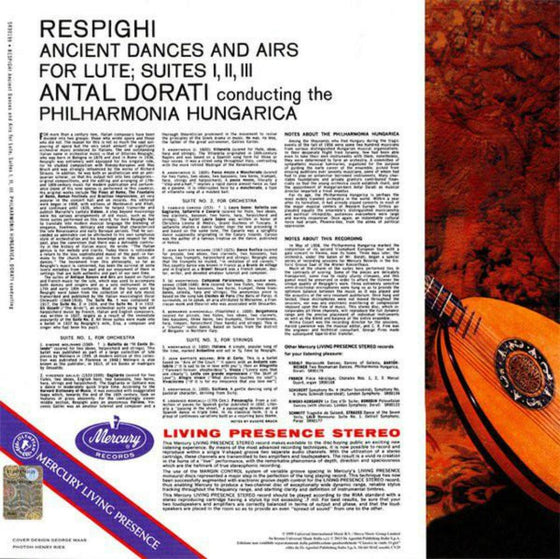 Respighi - Ancient dances and airs for lute - Antal Dorati (2LP, 45RPM) - AudioSoundMusic