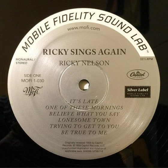 Ricky Nelson – Ricky Sings Again (Stereo & Mono, MOFI Silver Label, Ultra Analog) - AudioSoundMusic