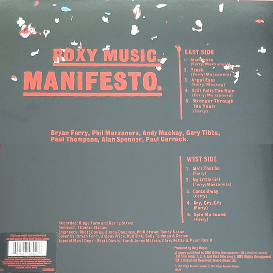 Roxy Music - Manifesto (Half-speed Mastering) - AudioSoundMusic