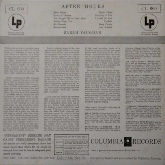 Sarah Vaughan - After Hours With Sarah Vaughan (Mono) - AudioSoundMusic