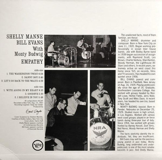 Shelly Manne and Bill Evans - Empathy (2LP, 45RPM, 200g) - AudioSoundMusic