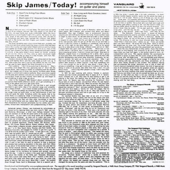Skip James – Skip James Today! (Pure Pleasure) - AudioSoundMusic