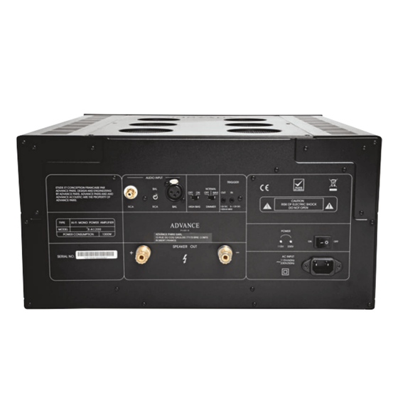 SOLID STATE POWER AMPLIFIER ADVANCE XA-1200 MONO (two units) - AudioSoundMusic