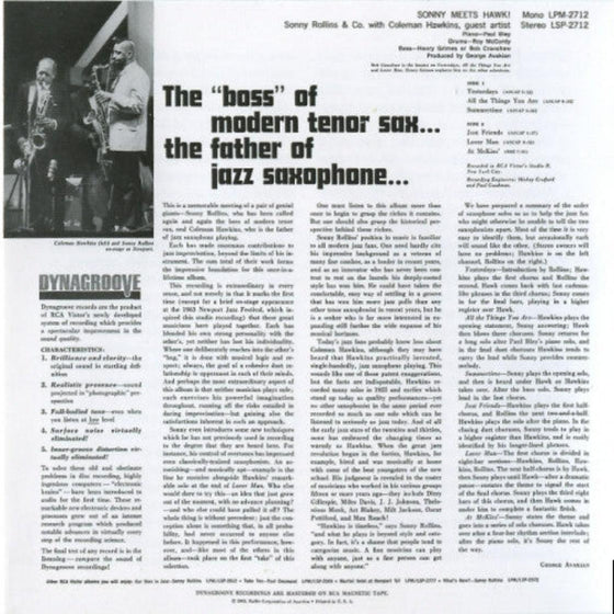 Sonny Rollins and Coleman Hawkins ‎– Sonny Meets Hawk! (Mono) - AudioSoundMusic