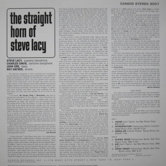 Steve Lacy - The Straight Horn of Steve Lacy (Mono) - AudioSoundMusic