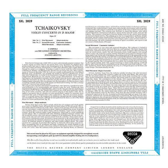 Tchaikovsky - Violin Concerto In D Major, Op. 35 - Alfredo Campoli - AudioSoundMusic