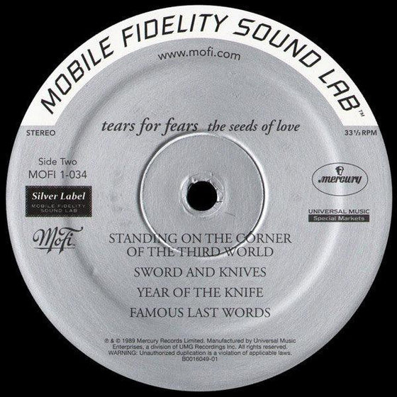 Tears For Fears – The Seeds Of Love (Ultra Analog, Half-speed Mastering, 140g) - AudioSoundMusic