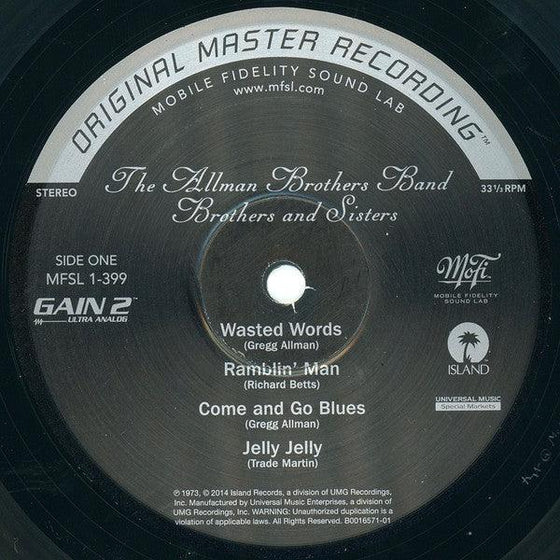 The Allman Brothers Band – Brothers And Sisters (Ultra Analog) - AudioSoundMusic