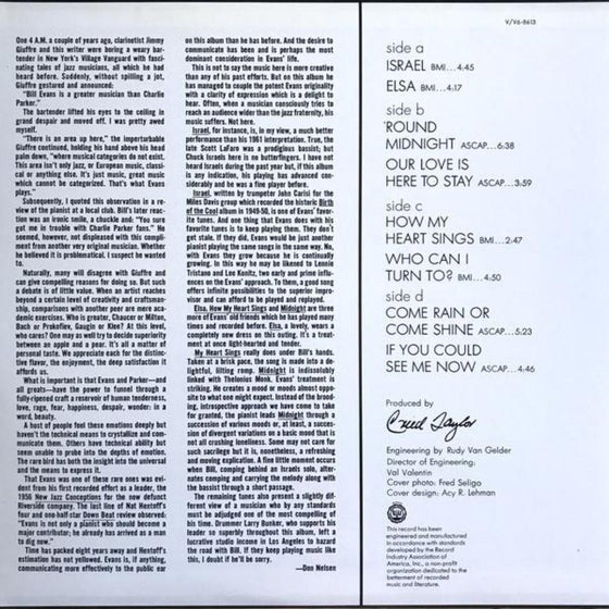The Bill Evans Trio - Trio '65 (2LP, 45RPM) - AudioSoundMusic