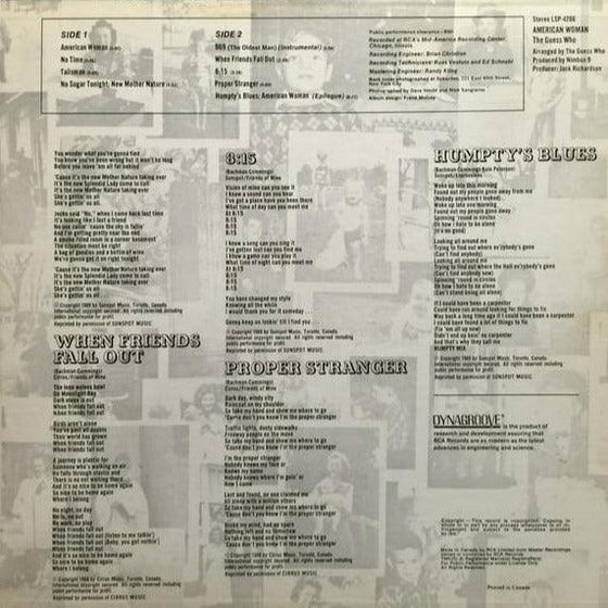 The Guess Who - American Woman (Translucent Blue vinyl) - AudioSoundMusic