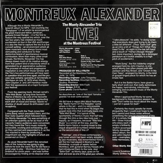 The Monty Alexander Trio - Live! At The Montreux Festival - AudioSoundMusic