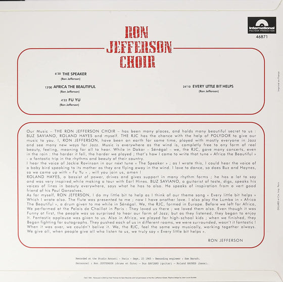 The Ron Jefferson Choir (Mono) - AudioSoundMusic