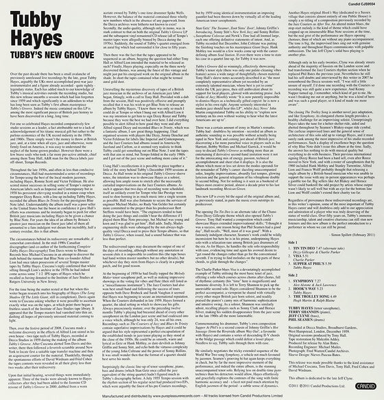 Tubby Hayes - Tubby's New Groove (Mono) - AudioSoundMusic
