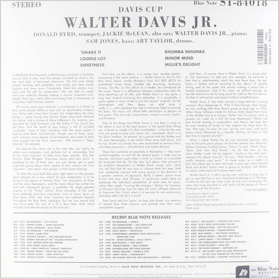 Walter Davis Jr. - Davis Cup (2LP, 45 RPM, Number 0610) - AudioSoundMusic